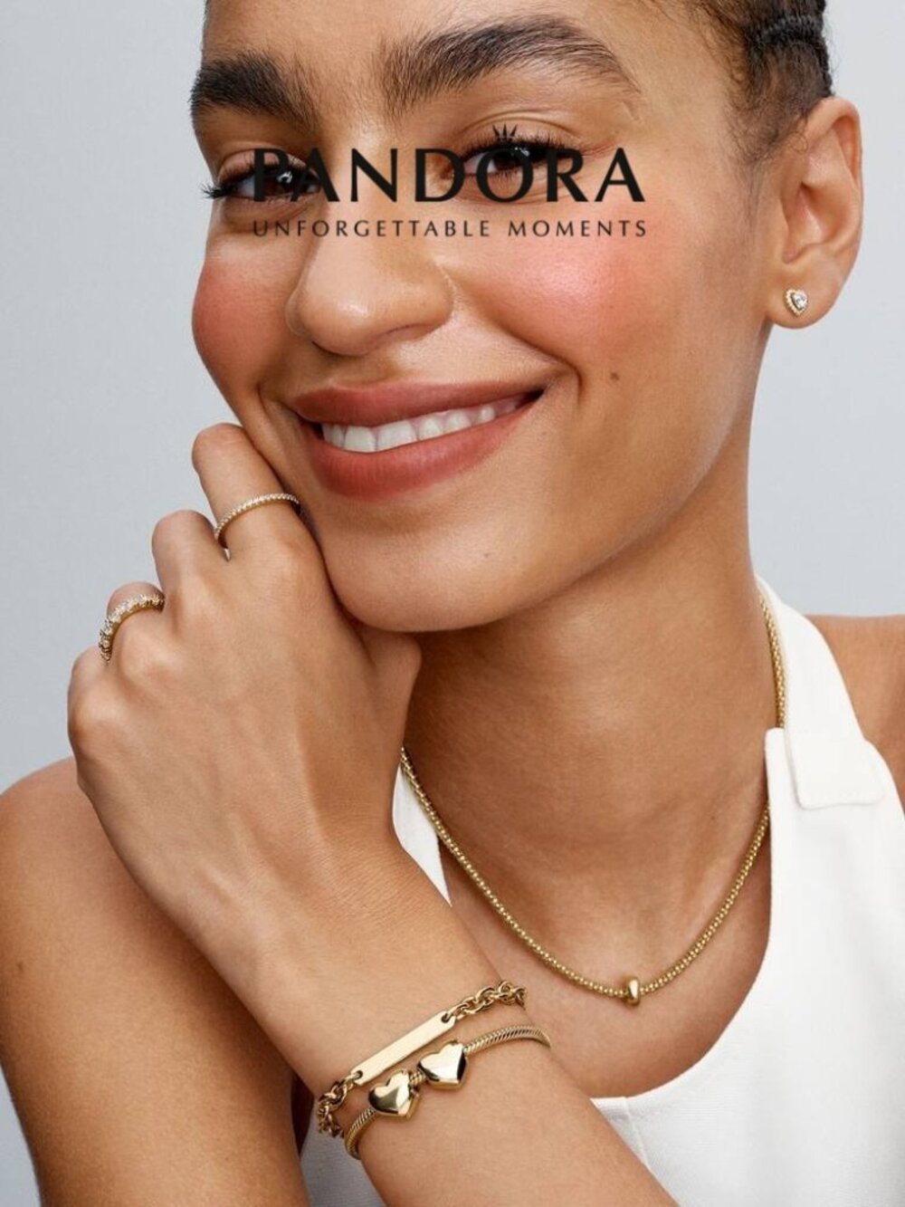 Pandora Studded Chain Necklace View 3